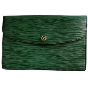 LOUIS VUITTON Epi Montaigne 27 Clutch Bag Green M52654 LV Auth - COA on purchase